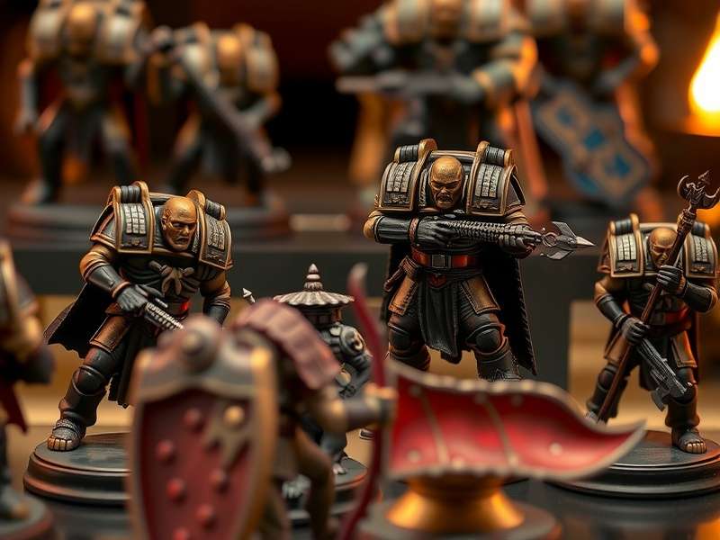 A vast display of painted Warhammer 40k and Age of Sigmar figures on a battlefield diorama