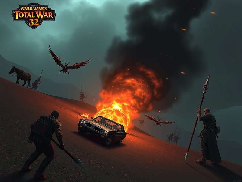 Epic battle scene from Total War: Warhammer III featuring Kislev and Daemons