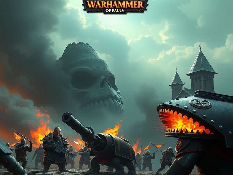 A grand collage depicting Warhammer 40k Space Marines, Age of Sigmar Stormcast Eternals, and intricate miniature dioramas