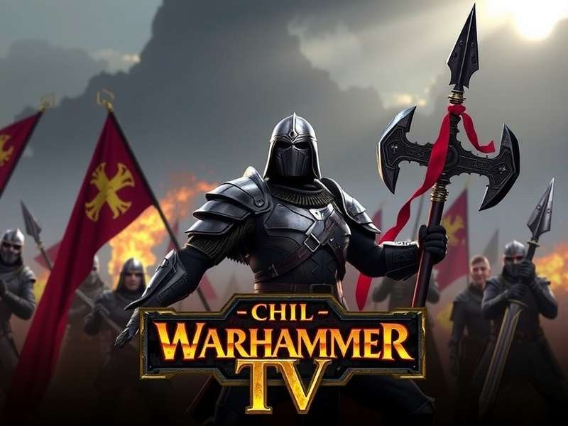 Warhammer TV interface showcasing various Warhammer animations and shows