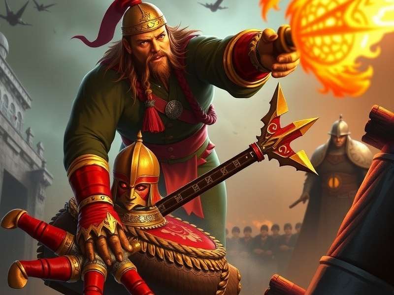 A vibrant Warhammer community event with players engaged in tabletop battles and painting