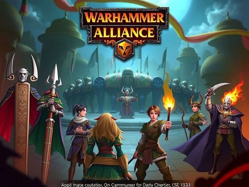 Artwork of a Dwarf Thane and an Empire Captain standing back-to-back against a horde of Orcs.