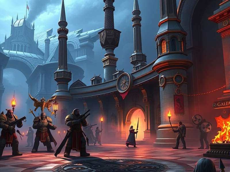 Illustration of a Horus Heresy battle between Loyalist and Traitor Space Marines