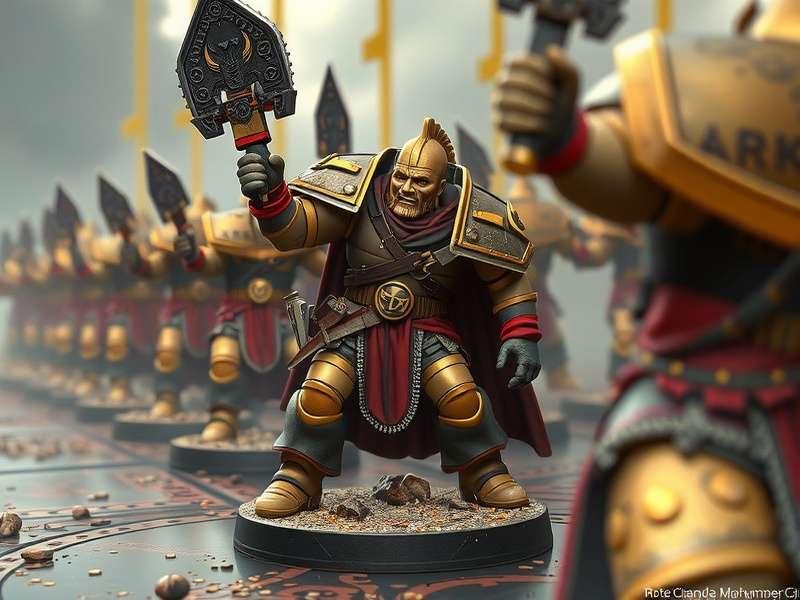 A vast collection of painted Warhammer 40k and Age of Sigmar models on a battlefield