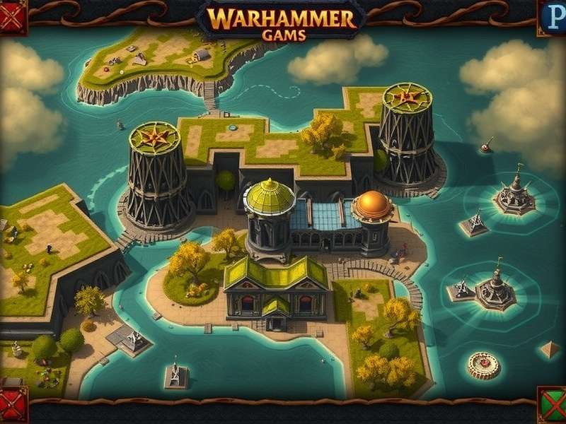 Detailed strategic map of the Warhammer Fantasy Old World, highlighting major kingdoms, mountain ranges, and magical leylines