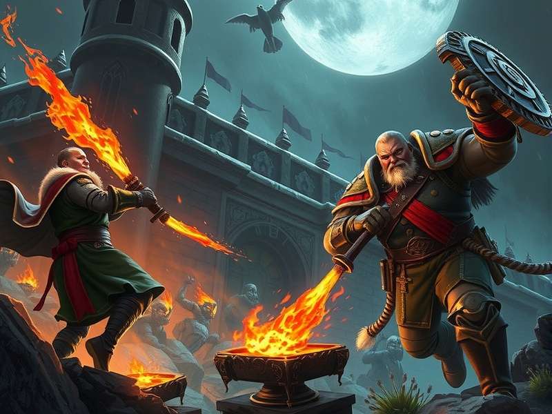 A well-organized Warhammer painting station with miniatures, brushes, and paints