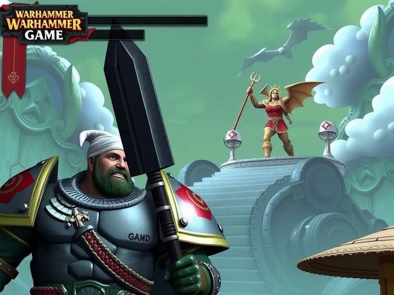 Warhammer Game battle interface showing unit formations and abilities