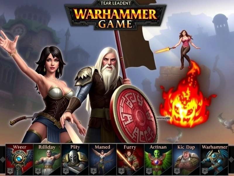 Warhammer Game promotional art showing faction conflict