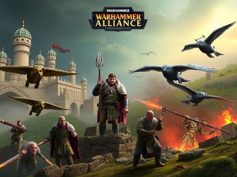 Warhammer Alliance community gathering with miniatures and gaming tables