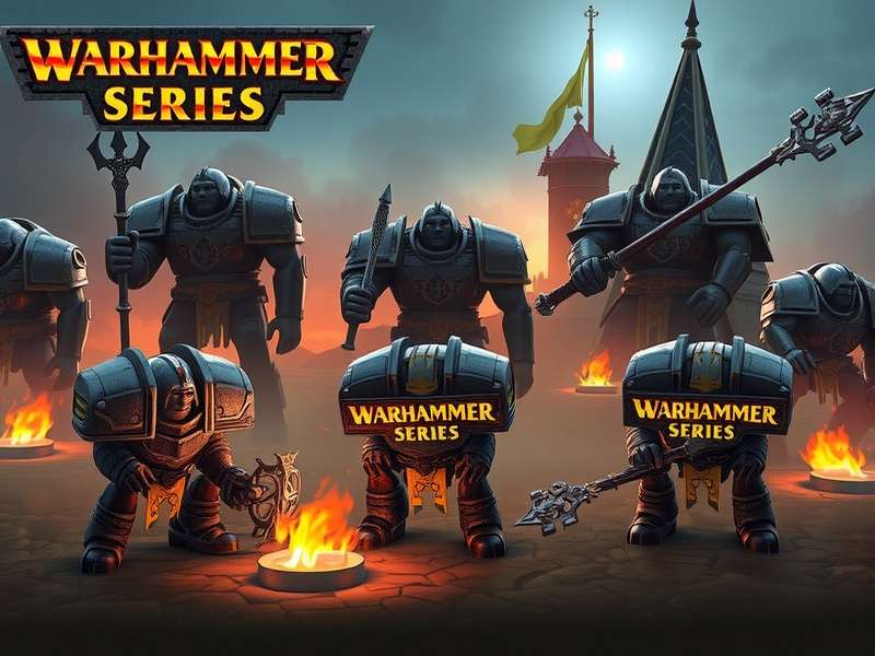 A collage showcasing Warhammer 40k Space Marines, Age of Sigmar Stormcast Eternals, and Fantasy Empire soldiers