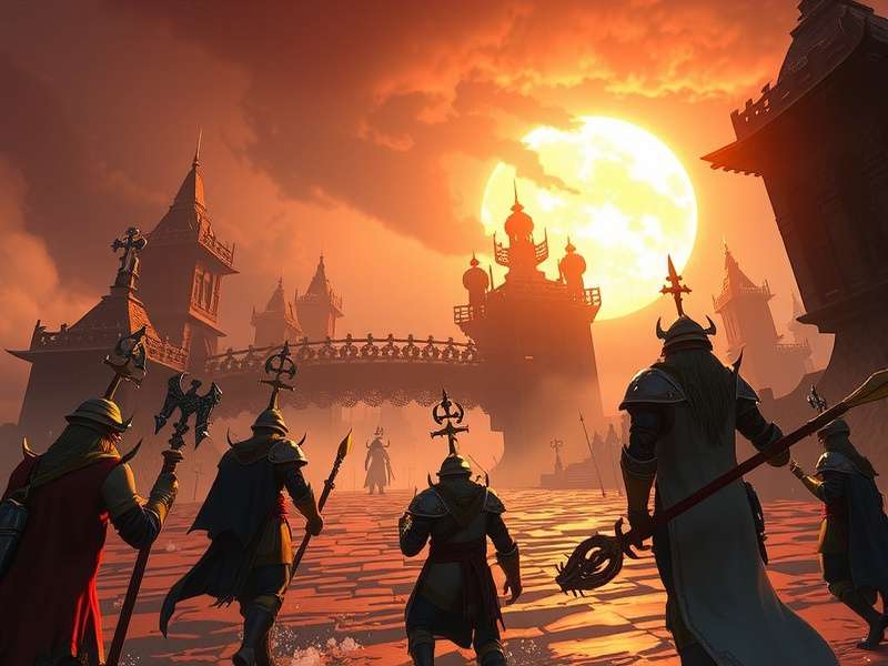 A vast army of Warhammer Dwarfs arrayed for battle, with warriors, cannons, and a Slayer King