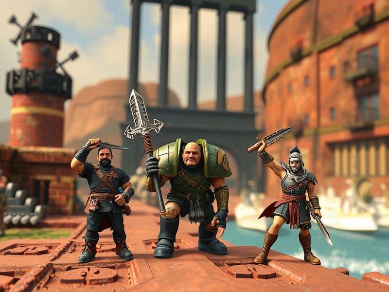 A collection of finely painted Warhammer figurines from Australian hobbyists, including Space Marines, Orks, and Bretonnian knights.