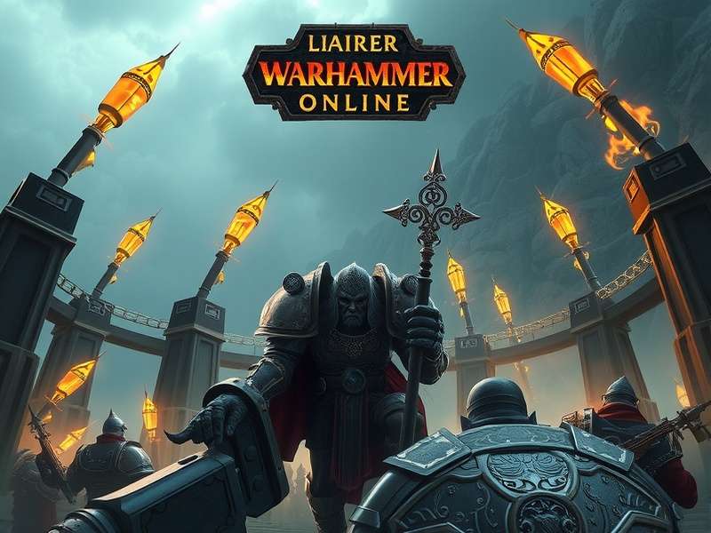 Warhammer Online — Age of Reckoning key art with Order and Destruction factions facing each other