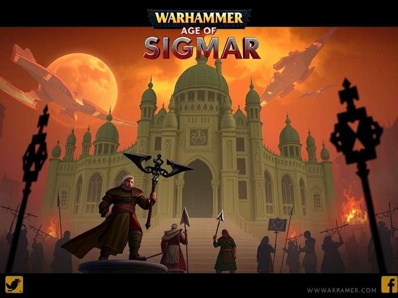 Stormcast Eternals charging into battle under a golden sky, representing the pinnacle of Sigmar's reforged warriors.