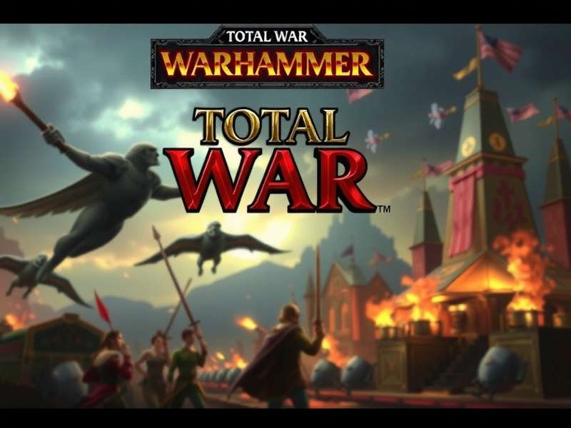Total War Warhammer epic battle scene with multiple factions clashing in the Old World