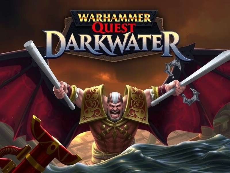 Warhammer Quest Darkwater — the Greywater Reach, a misty swamp with ancient ruins and a faint green glow.